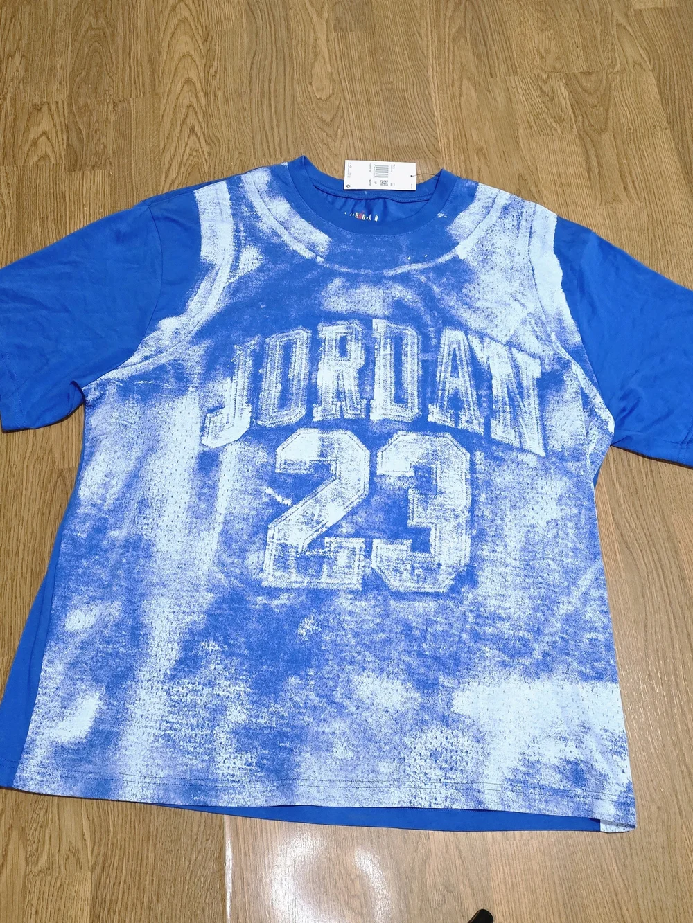 Jordan Mens M J Brooklyn College All Over Print Graphic in the Sport Blue XXL